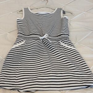 Abercrombie Kids Black and White Striped Casual Dress